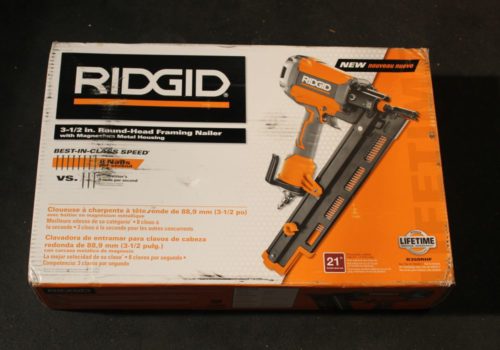RIDGID 21 Degree 3 1/2" Round Head Framing Nailer Model# R350RHF 